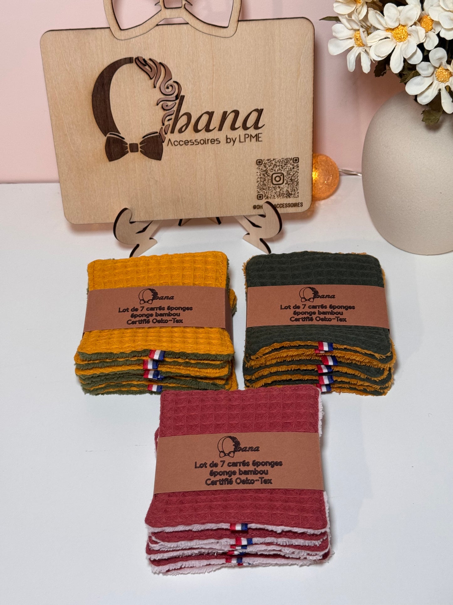 Lot de 7 Carrés éponge 10x10 cm