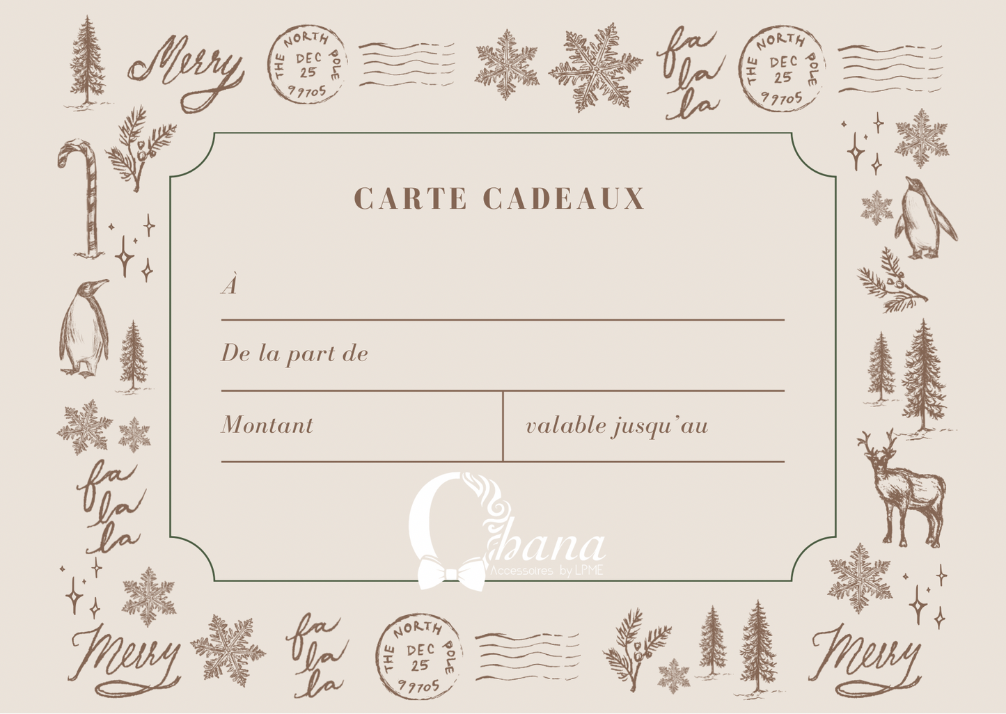 Carte cadeau Ohana Accessoires À offrir avec amour