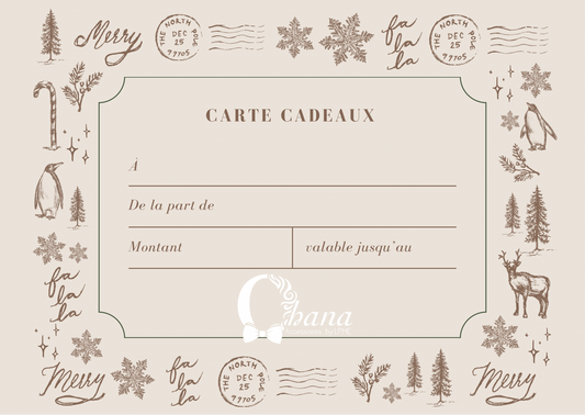 Carte cadeau Ohana Accessoires À offrir avec amour
